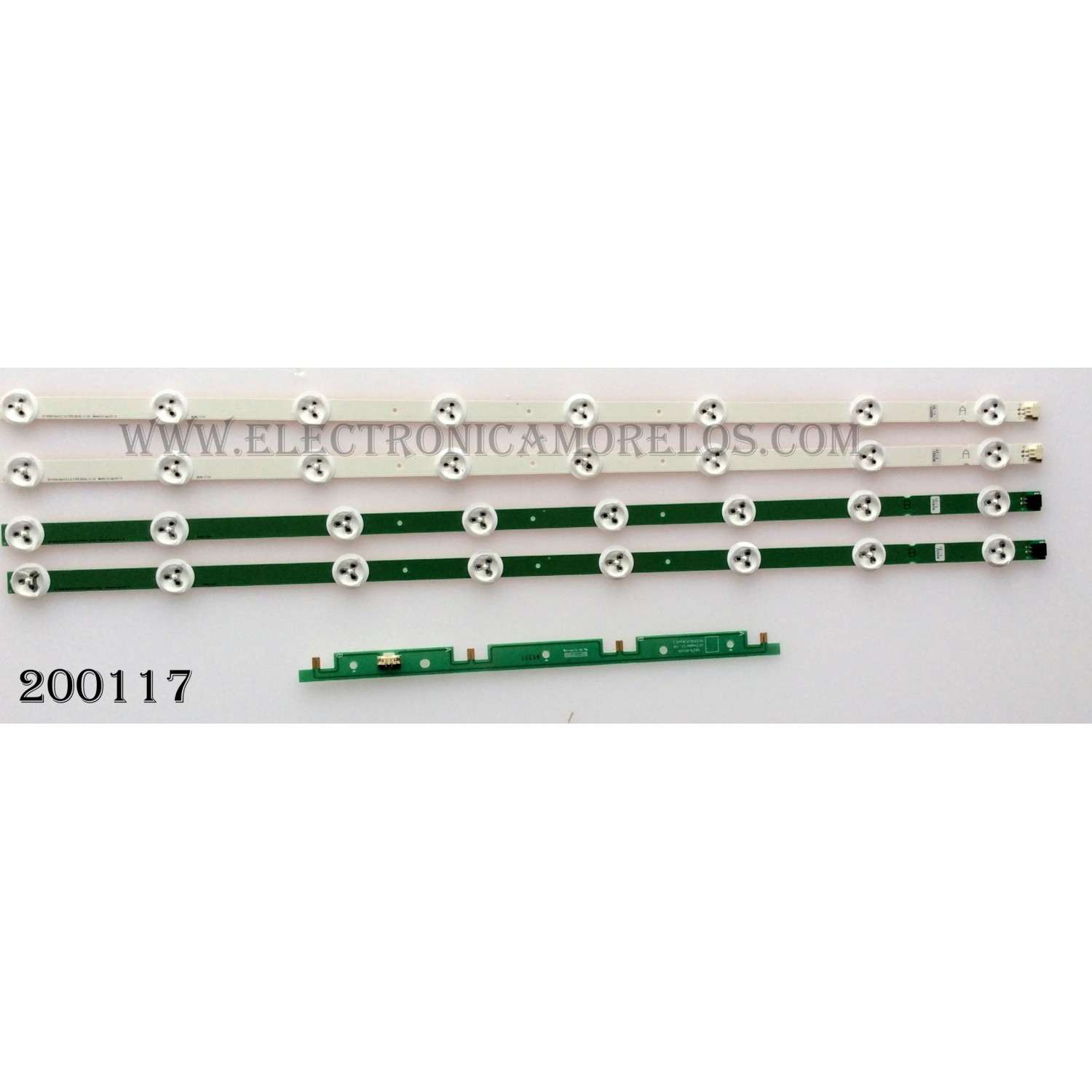KIT DE LEDS PARA TV TCL ORIGINAL 2 PIEZAS / NUMERO DE PARTE 20210603 / 40D6-ZX3030A1-10*2YH-V1 / HBH-L2 / B0101-000327 / 211115-3C580 / 402712 / PANEL LVF395NDEL MD9W19 / MODELO 40S325 / 40S355